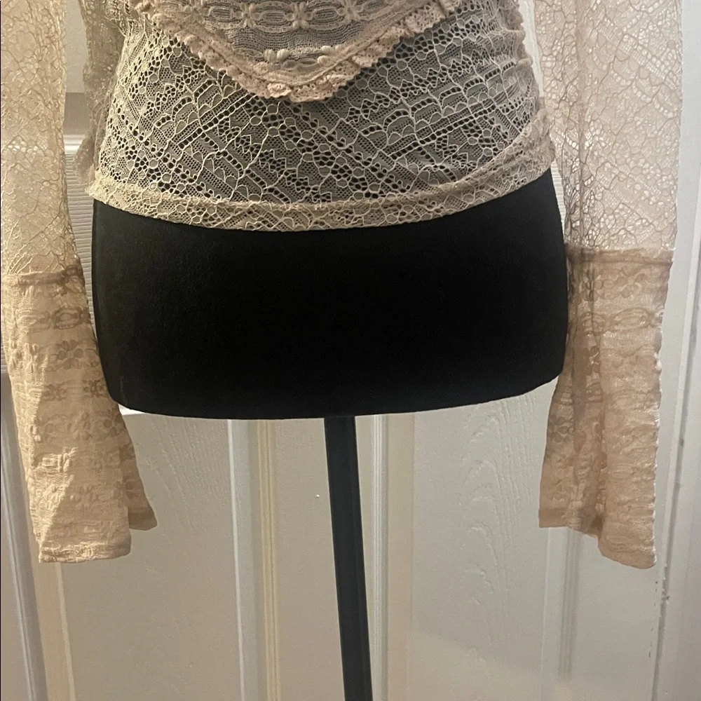 Free People | Tops | Free People My Party Lace Long Sleeve Top